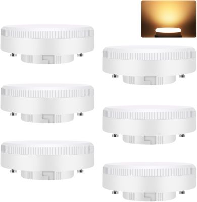 ZMH Lot De 6 LED Ampoules Gx53 ultra Plat 3000k 5 w 230v Non Dimmable Blanc