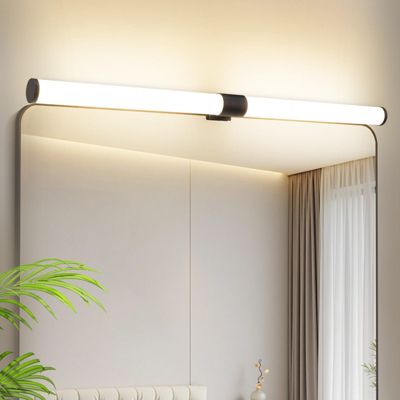 ZMH  Miroir De Salle De Bain à LED Noir 8W