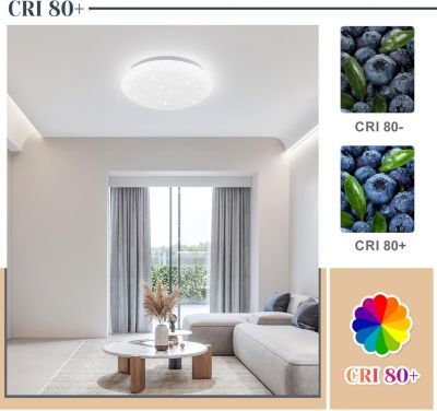 ZMH Plafonnier LED 12W Design Ciel Étoilé 25cm pour Chambre à Coucher