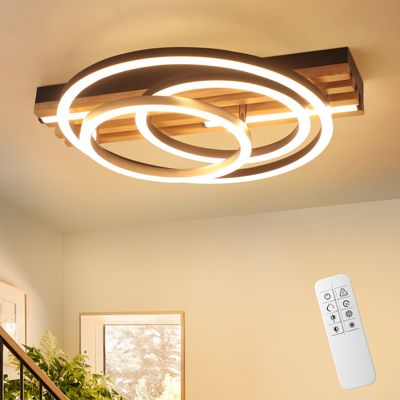 ZMH Plafonnier LED 44w 38cm Intensité Variable Plafonnier Moderne Avce Télécommande Pour Salon