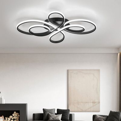 ZMH Plafonnier LED 78W plafonnier Noir Dimmable 80cm Design Moderne Avec Télécommande pour chambre Salon