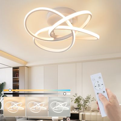 Plafonnier LED Géométrique Avec Télécommande – Dimmable, 3 Températures De Couleur, Style Nordique - 4