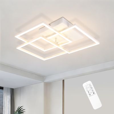 ZMH Plafonnier LED Moderne Blanc 3000-6500K pour Salon, Cuisine et Bureau