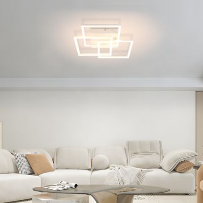 ZMH Plafonnier LED Moderne Blanc 3000-6500K pour Salon, Cuisine et Bureau