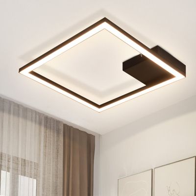 ZMH Plafonnier LED Moderne Noir Carré Pour Salon Et Cuisine - 3000k