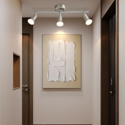 ZMH Plafonnier Moderne 3 Flammes GU10 pour Chambre et Couloir en Chrome