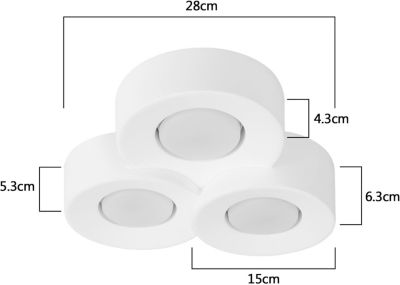 ZMH Projecteur De Plafond En Plâtre Blanc Gu10 - Luminaire Moderne Pour Cuisine Et Salon