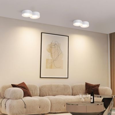 ZMH Projecteur De Plafond Moderne En Plâtre Blanc Gu10 Pour Cuisine Et Salon