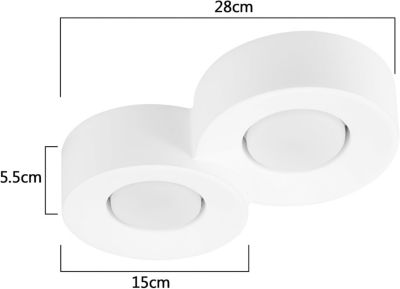ZMH Projecteur De Plafond Moderne En Plâtre Blanc Gu10 Pour Cuisine Et Salon