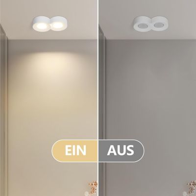 ZMH Projecteur De Plafond Moderne En Plâtre Blanc Gu10 Pour Cuisine Et Salon