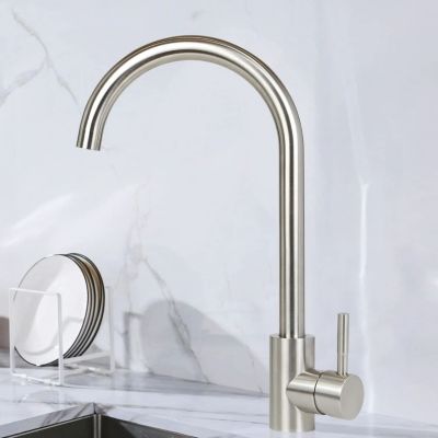 ZMH  Robinet de Cuisine en Acier Inoxydable, Mitigeur Pivote à 360 degrés avec Installation Facile