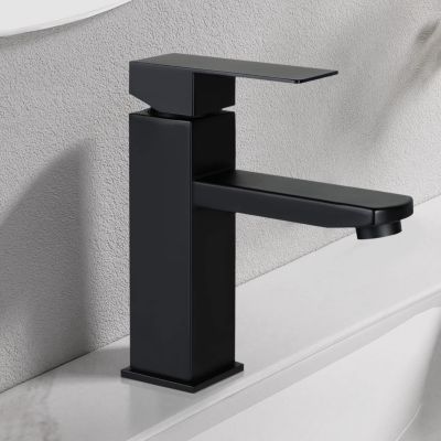 ZMH Robinet de lavabo en acier inoxydable avec mitigeur monocommande pour salle de bain