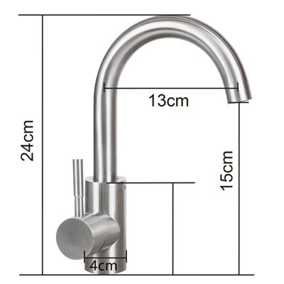 ZMH  Robinetterie de lavabo en acier inoxydable Mitigeur de lavabo rotatif à haute pression