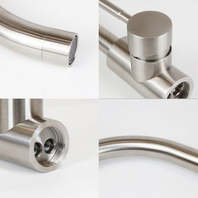 ZMH  Robinetterie de lavabo en acier inoxydable Mitigeur de lavabo rotatif à haute pression