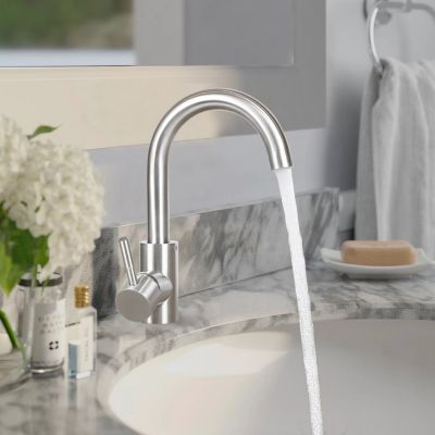 ZMH  Robinetterie de lavabo en acier inoxydable Mitigeur de lavabo rotatif à haute pression