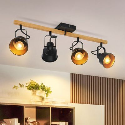 ZMH Spot De Plafond 4 Flammes 350 degrees Orientable Vintage Plafonnier Salon Couloir
