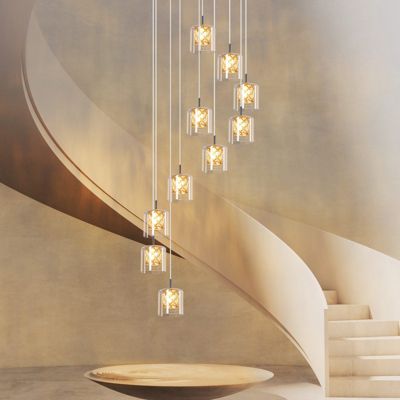 Suspension Cristal Moderne 60 Cm – 6 Lumières E14 – Pour Salle à Manger, Chambre, Salon