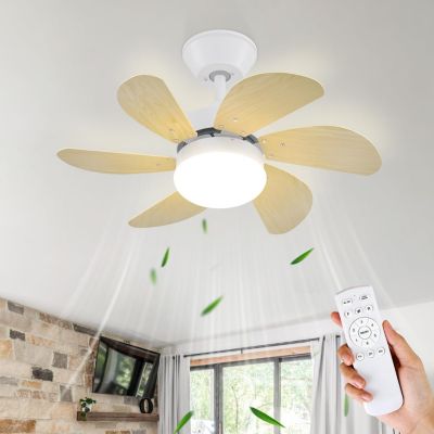 ZMH  Ventilateur De Plafond Avec Éclairage Silencieux Télécommande pour salon Été/Hiver 15m² 75cm