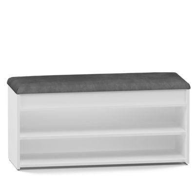 Zoana 2p blanc, etagere chaussure, 35 x 49 x 100 cm