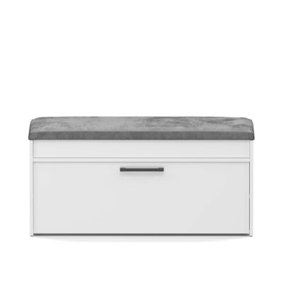 Zoana blanc, etagere chaussure, 35 x 49 x 100 cm