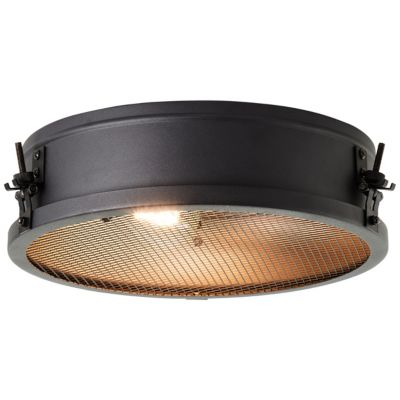 ZOIS Plafonnier 2L noir mat E27 28W métal ampoule non incluse