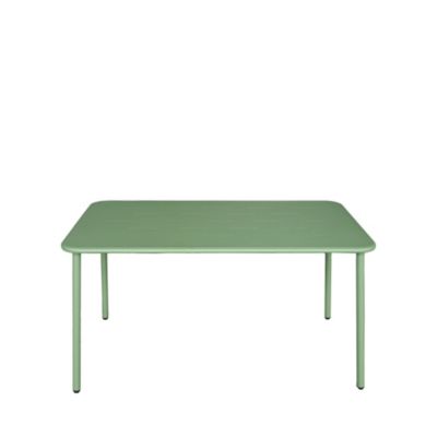 Zyra - Table à manger de jardin 4 personnes en métal - Vert