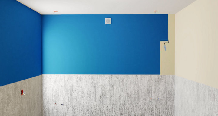 Peinture des murs de la salle de bains