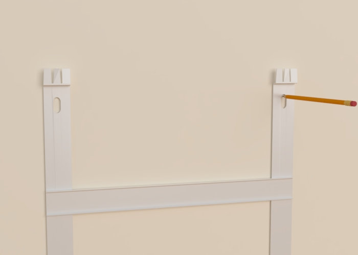 Repérage des trous de fixation support avec crayon