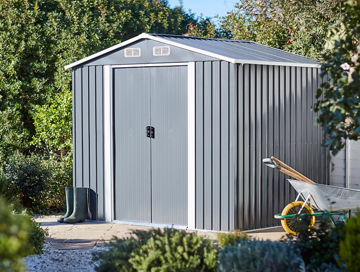 Cabanon en acier gris