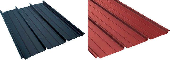 Bac acier noir et rouge