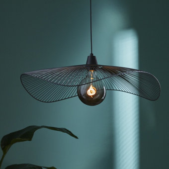 Demi-Chasse Lustre Plafonnier, 10 Lumière E27 Lustre Noir Moderne