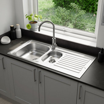 Evier inox 1,5 bac