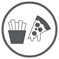 Tache d’aliments gras (pizza, huile, vinaigrette, etc.)