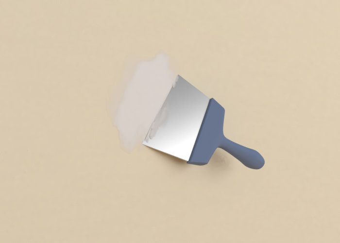 Application enduit avec spatule