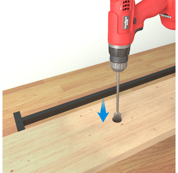 Fixer le tasseau de support à l'étage