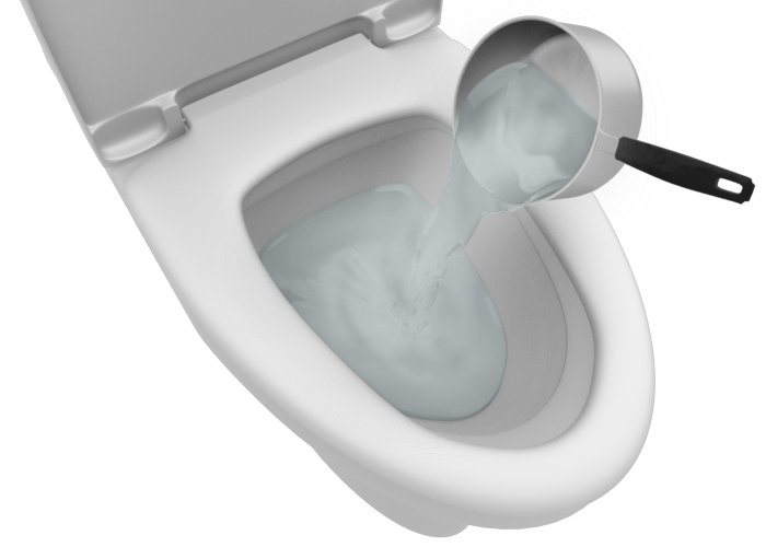 Comment déboucher un WC avec de l’eau chaude ?