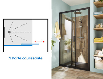 Configuration avec 1 porte coulissante