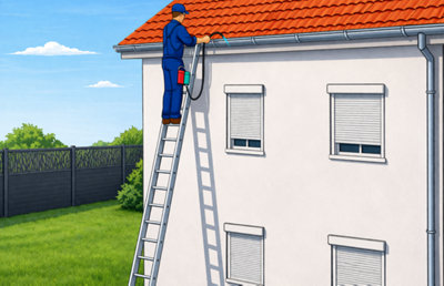 Travail en hauteur sur une échelle