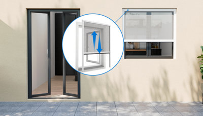 Illustration d'une moustiquaire enroulable verticale