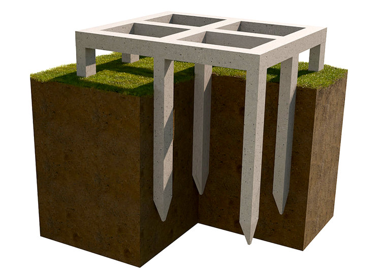 Illustration de fondations profondes