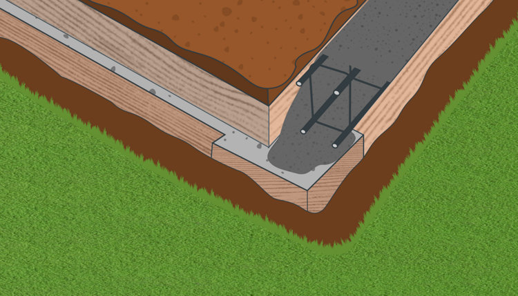 Coulage du béton dur le ferraillage