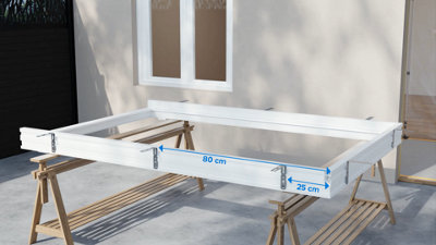 Placement des pattes de fixation sur le cadre