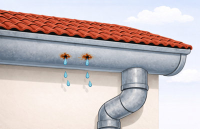 La rouille sur une gouttière