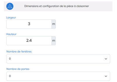un seul mur de cloison