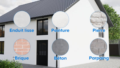 Illustration des 6 différents types de murs de façade