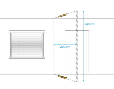 Schéma dimensions d'une cloison de séparation