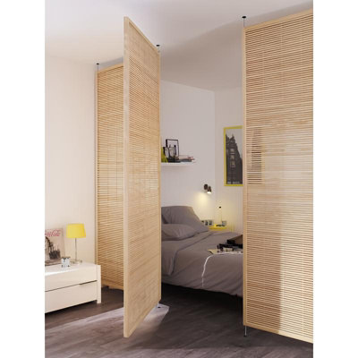 Cloison amovible avec une porte, dans une chambre