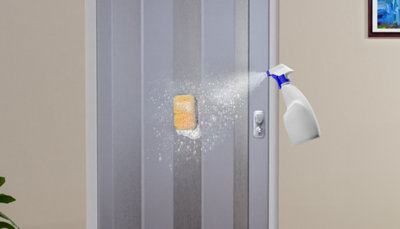 Porte PVC accordéon avec éponge et spray