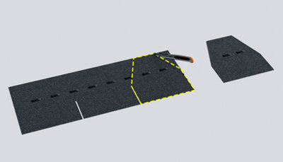 Découpe faitière avec cutter