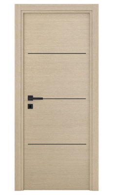 Bloc porte fin de chantier bois clair
